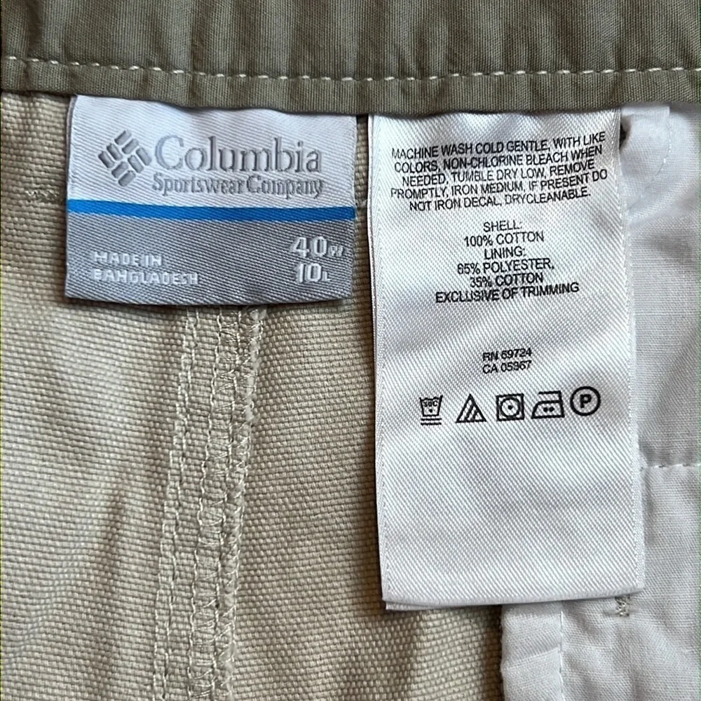 Columbia cargo Hiking khaki SZ 40 Shorts New